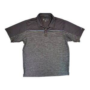Pebble Beach Dry Luxe Performance Mens XL Golf Polo Shirt Gray Heathered